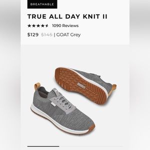 TRUE all day knit golf shoes. Like new, only worn once.